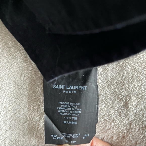 SAINT LAURENT // wool black cigarette trouser crop pants - Picture 6 of 6